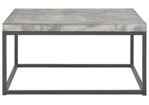 Măsuță de cafea, 75 x 75 x 38 cm, aspect de beton - 2/5