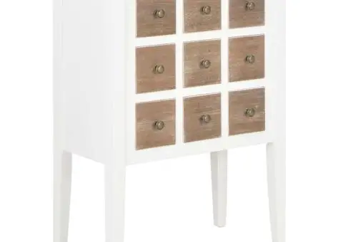 Servantă, alb, 54 x 30 x 80 cm, lemn masiv - 1/5