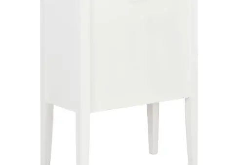 Servantă, alb, 54 x 30 x 80 cm, lemn masiv - 4/5