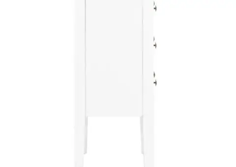 Servantă, alb, 54 x 30 x 80 cm, lemn masiv - 5/5