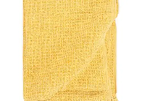 Pătură decorativă, galben muștar, 220 x 250 cm, bumbac - 1/5