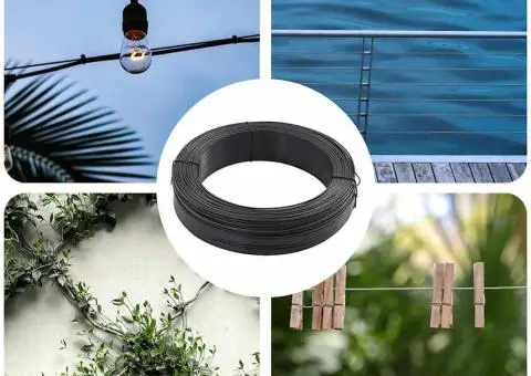 Fir de tensionare pentru gard 250 m 1,4/2 mm, antracit, oțel - 1/5