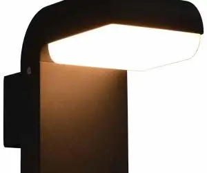 vidaXL Lampă de perete cu LED de exterior, negru, 9 W, oval