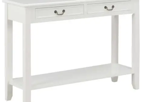 Masă consolă, alb, 110 x 35 x 80 cm, lemn - 1/5