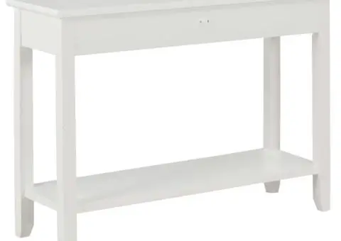 Masă consolă, alb, 110 x 35 x 80 cm, lemn - 4/5