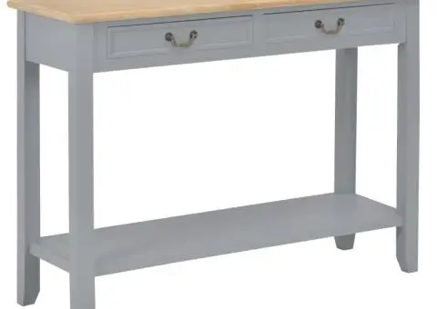 Masă consolă, gri, 110 x 35 x 80 cm, lemn - 1/5