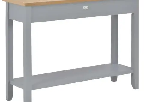 Masă consolă, gri, 110 x 35 x 80 cm, lemn - 4/5