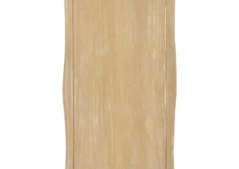 Măsuță de cafea, alb și maro, 87,5x42x44 cm, lemn masiv de pin - 4/5