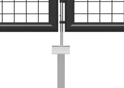 Poartă de grădină, antracit, 350 x 150 cm, oțel - 4/5