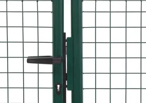 Poartă de grădină, verde, 350 x 75 cm, oțel - 3/5