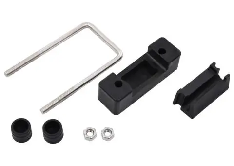 Clemă de prindere U cu plastic stâlp gard, 60x40 mm, 25 seturi - 3/4