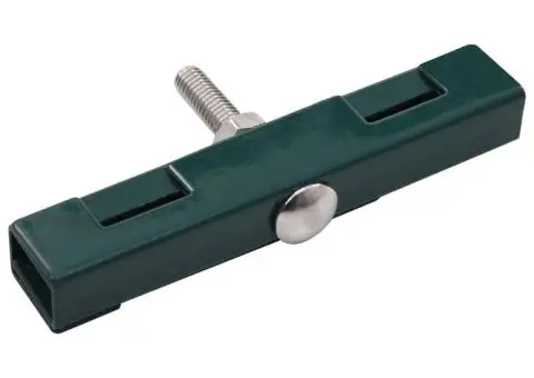 Conector în formă de U grilaj grădină, 10 seturi, verde - 3/4