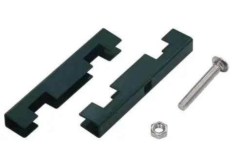 Conector în formă de U grilaj grădină, 10 seturi, verde - 4/4