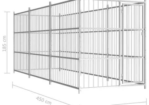 Padoc pentru câini de exterior, 450x150x185 cm - 5/5