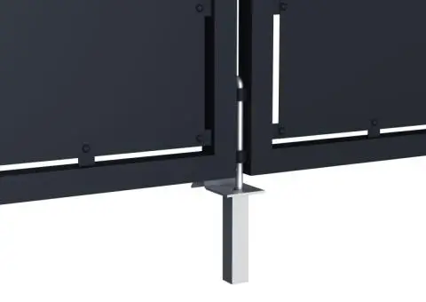 Poartă de grădină, antracit, 300 x 150 cm, oțel - 4/5