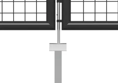 Poartă de grădină, antracit, 400 x 150 cm, oțel - 3/5