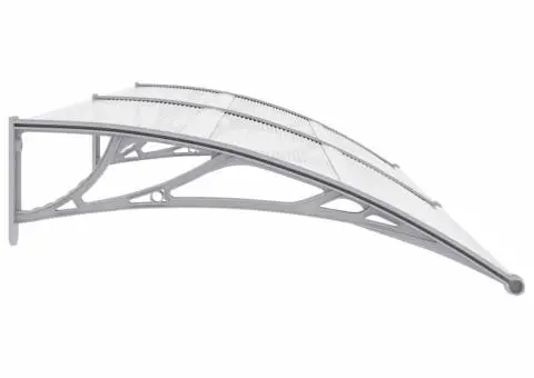 Copertină de ușă, gri, 240 x 100 cm, PC - 5/5