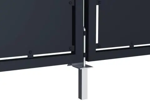 Poartă de grădină, antracit, 350 x 175 cm, oțel - 4/5