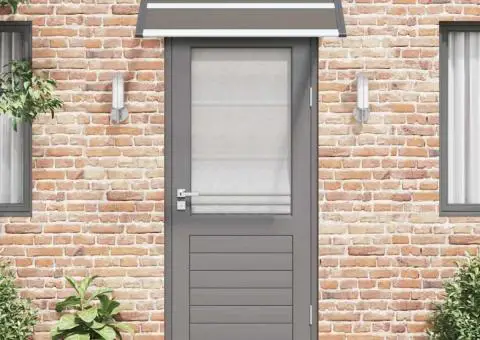 Copertină de ușă, negru, 120 x 100 cm, PC - 3/5