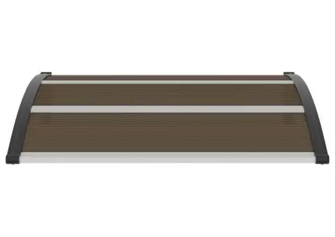 Copertină de ușă, negru, 120 x 100 cm, PC - 4/5