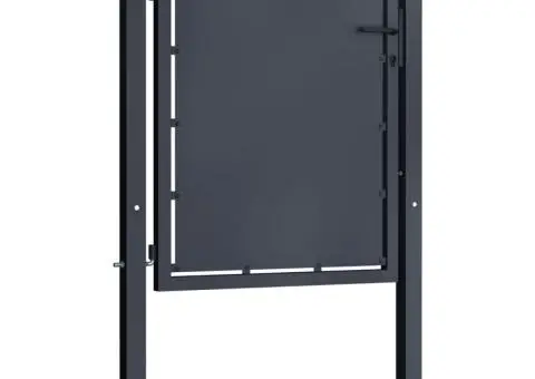 Poartă de grădină, antracit, 100 x 100 cm, oțel - 2/4