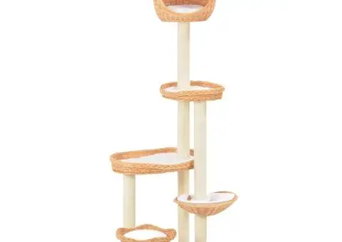 Ansamblu pentru pisici cu stâlp din funie sisal, lemn de salcie - 1/5