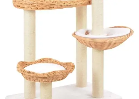 Ansamblu pentru pisici cu stâlp din funie sisal, lemn de salcie - 5/5