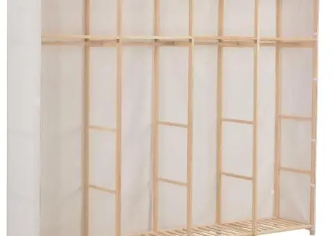 Șifonier, alb, 200 x 40 x 170 cm, material textil - 1/5