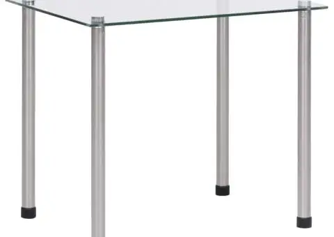 Mese suprapuse, 3 buc., transparent, sticlă securizată - 3/5