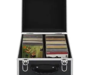 vidaXL Casetă pentru 40 CD-uri, negru, aluminiu ABS