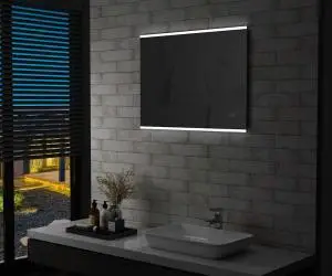 vidaXL Oglindă cu LED de perete de baie, cu senzor tactil, 80 x 60 cm