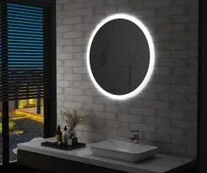 vidaXL Oglindă cu LED de baie, 80 cm