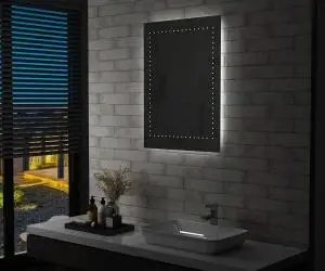 vidaXL Oglindă cu LED de perete de baie, 60 x 80 cm
