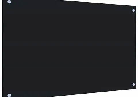 Panou antistropi de bucătărie, negru 80x50 cm sticlă securizată - 5/5