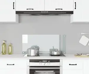vidaXL Panou antistropi bucătărie transparent 90x40 cm sticlă securiz.