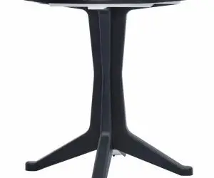 vidaXL Masă de grădină, antracit, 70 cm, plastic