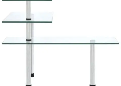 Raft de colț de bucătărie, 3 niveluri, sticlă securizată - 3/5