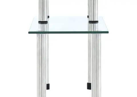 Raft de bucătărie, transparent, 45x16x26 cm, sticlă securizată - 3/5