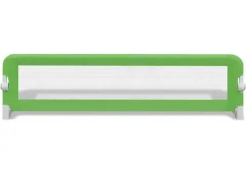 Balustradă de protecție pat copii, 2 buc., verde, 150x42 cm - 4/5