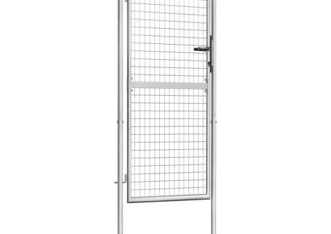 Poartă de grădină, argintiu, 105 x 225 cm, oțel galvanizat - 2/5