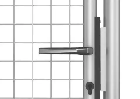 Poartă de grădină, argintiu, 105 x 225 cm, oțel galvanizat - 4/5