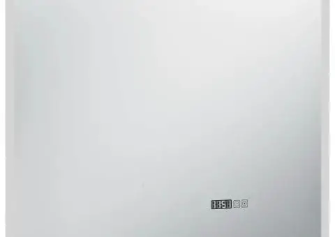 Oglindă cu LED de baie cu senzor tactil și afișaj oră, 80x60 cm - 3/5