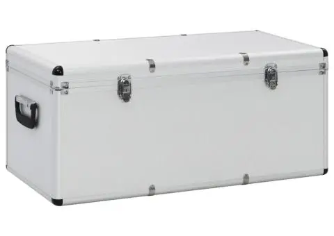 Cutii de depozitare, 3 buc., argintiu, aluminiu - 5/5