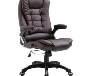 vidaXL Scaun de birou, maro, piele ecologică