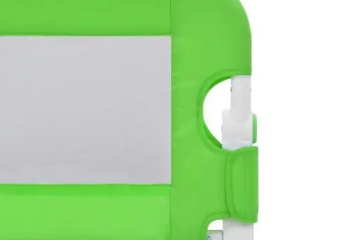 Balustradă de protecție pat copii, verde, 180x42 cm, poliester - 5/5