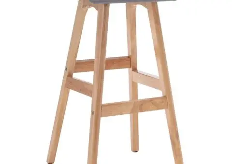 Scaun de bar, gri deschis, material textil - 1/5