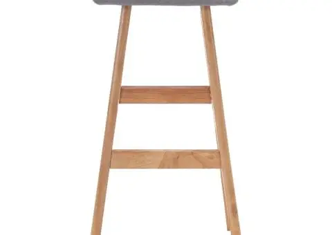 Scaun de bar, gri deschis, material textil - 2/5