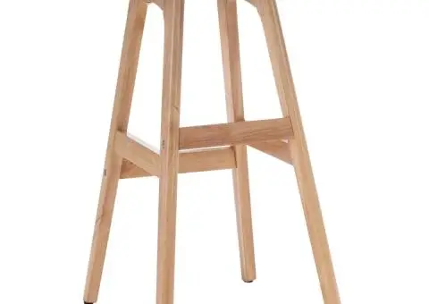 Scaun de bar, gri deschis, material textil - 4/5