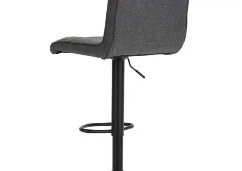 Scaun de bar, gri închis, material textil - 3/5