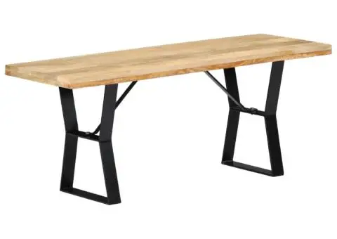 Bancă, 110 cm, lemn masiv de mango - 1/5